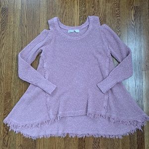 Cut out shoulder sweater